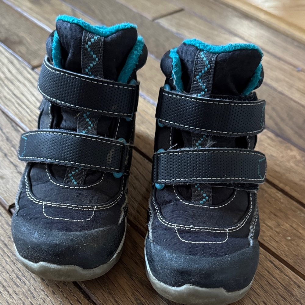 See Kai Run Black and Teal Kids Boots